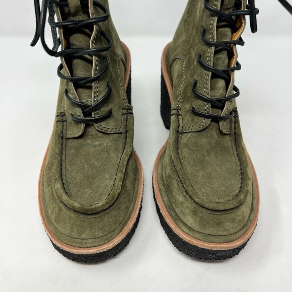 Rag & Bone Scout Suede Wedge Platform Boots In Green Size 37.5 - Picture 6 of 10
